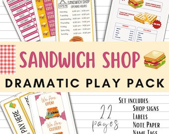 Dramatic / Role Play Sandwich Shop Restaurant