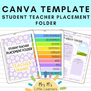 Canva Template Student Teacher Placement/Prac Folder - AfGT included  *DIGITAL PLANNER