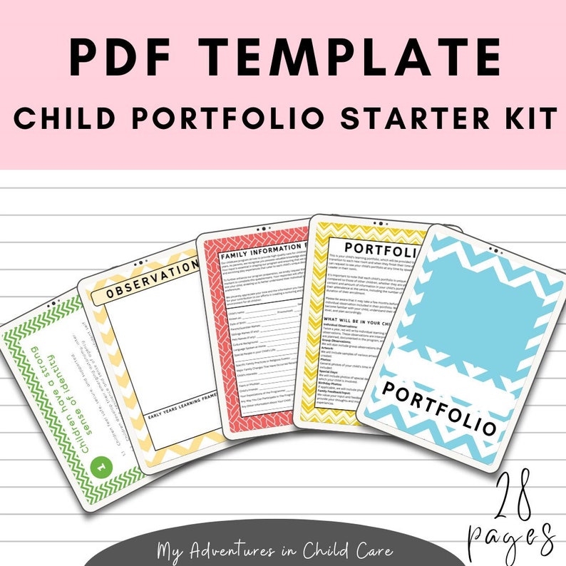 PDF Child Portfolio Templates Starter Kit EYLF V2.0 image 1