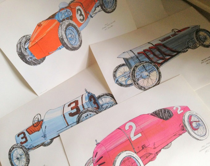 R Mckee Car Print / Sports Car Print / Indianapolis Winner / Lightning