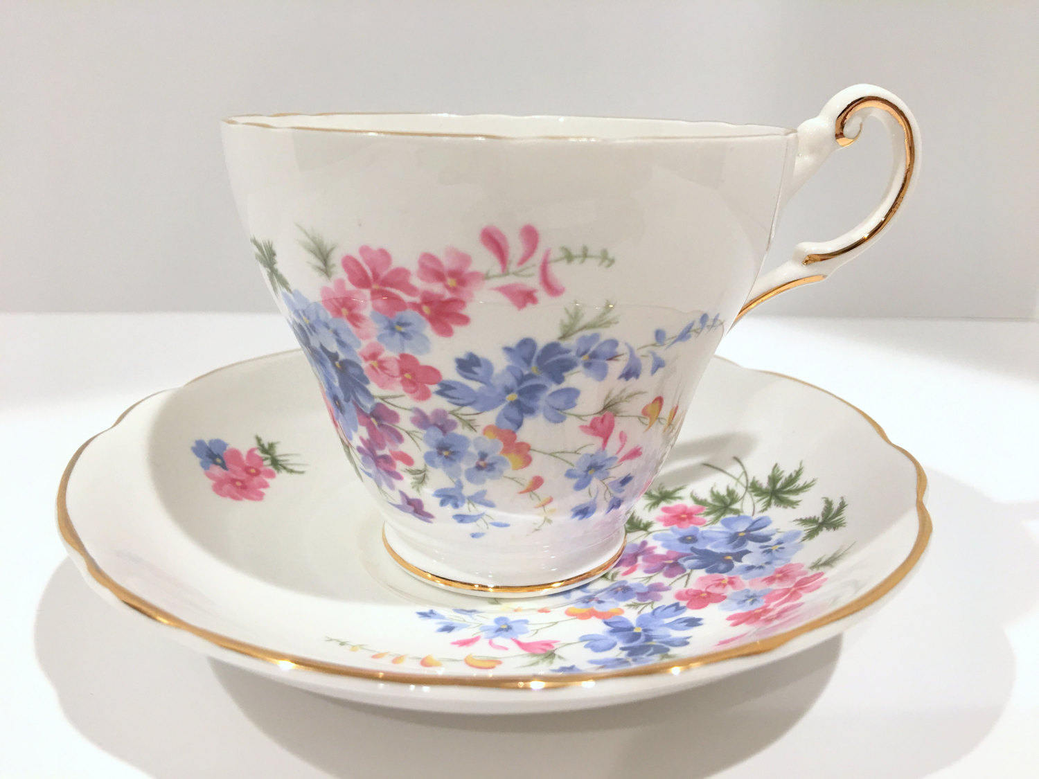 Regency Tea Cup and Saucer, English Bone China, Antique Teacups