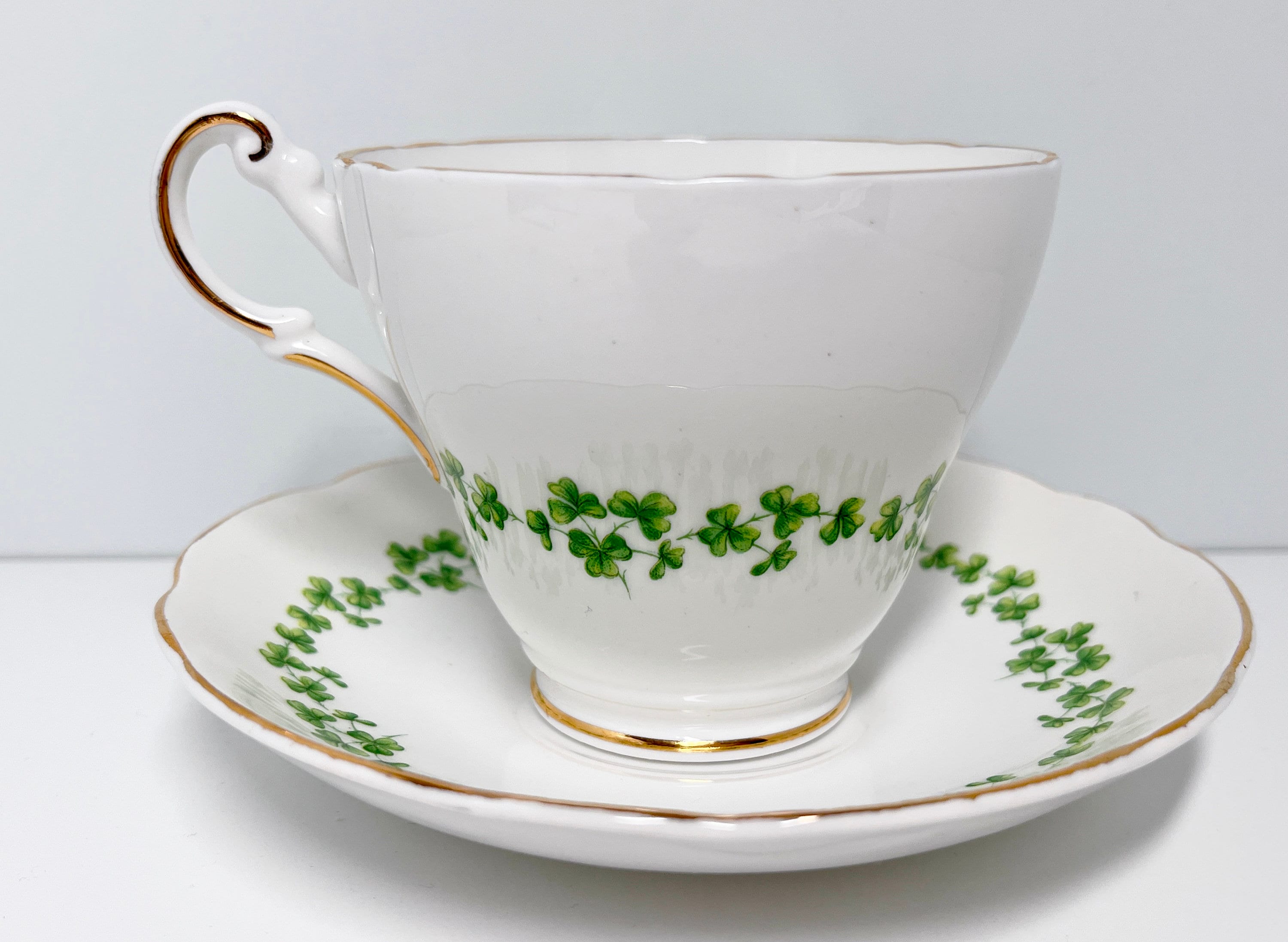 Regency Shamrock Tea Cup, Irish Tea Cup, English Bone China Teacup, Shamrock Teacup, Vintage Tea