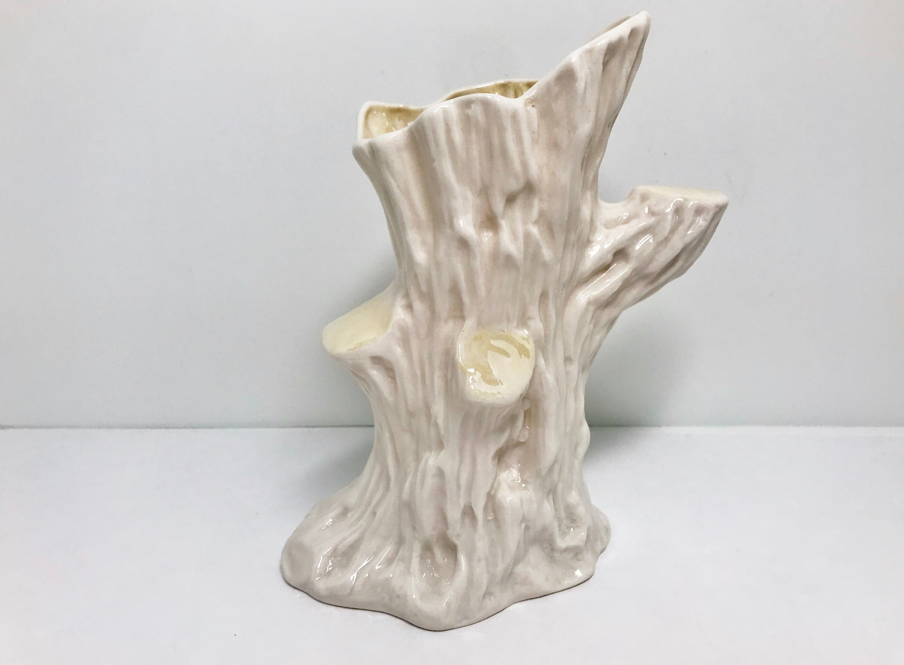 Reserved for SR, Belleek Vase, Tree Trunk Vase Belleek China, Irish