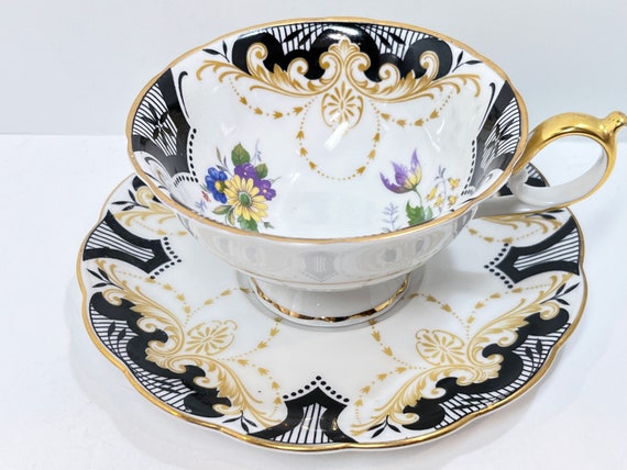 Royal Bayreuth Tea Cup and Saucer , Antique Tea Cups , Bavarian Tea Cup , German Tea Cup , Antique Teacups , Housewarming Gift for Him