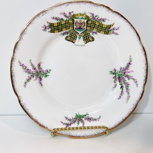 MacLeod Clan Plate Clan MacLeod Tartan Royal Stafford Scottish Plate Tartan Plate Highland Teacups Highland Plate Scottish Gift MacLeod