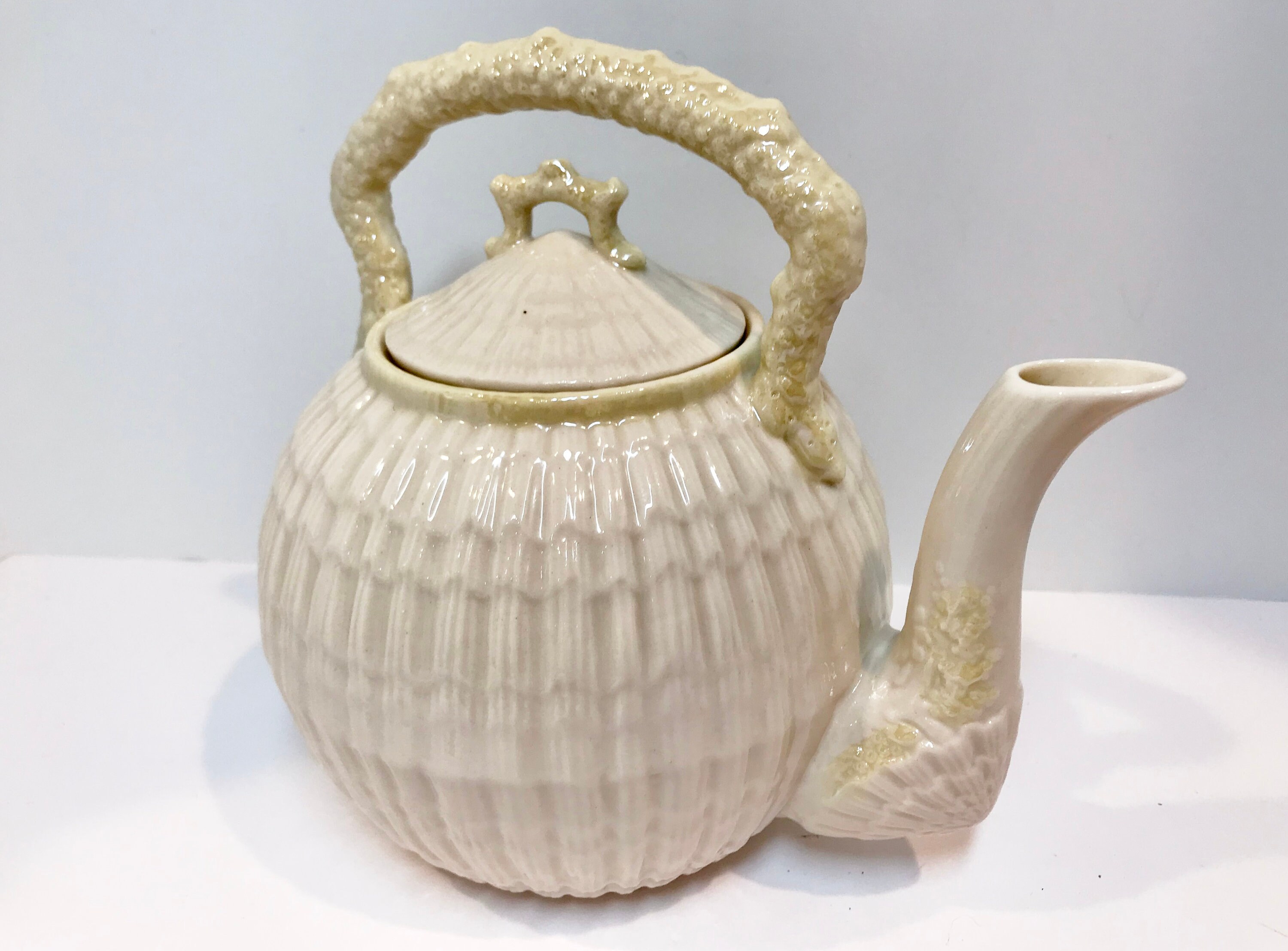 Reserved for SR, Limpet Kettle Teapot, Belleek Teapot, Irish Teapot