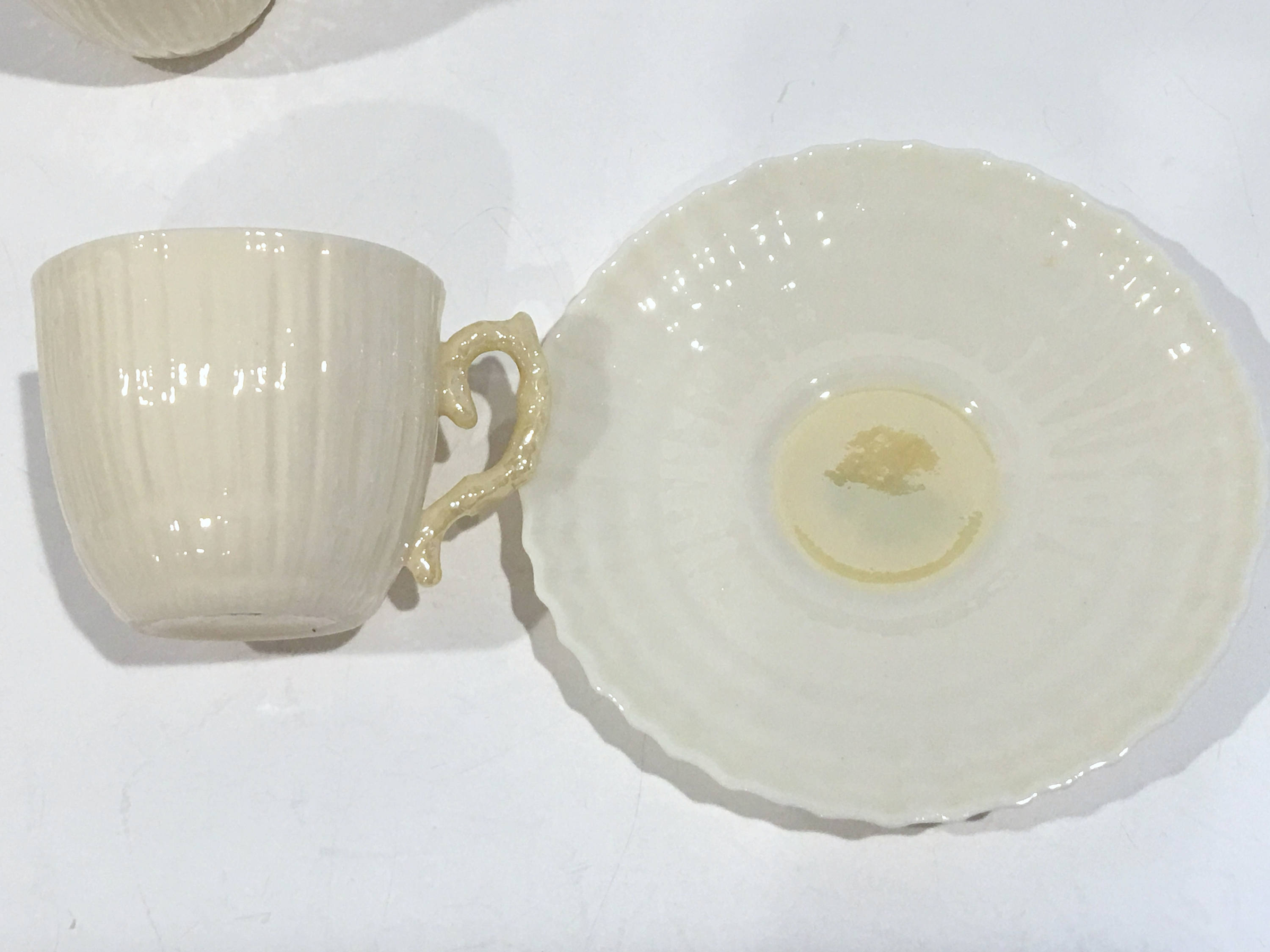 Reserved for S, Demitasse Belleek Set of Six, Irish Tea Cup, Belleek