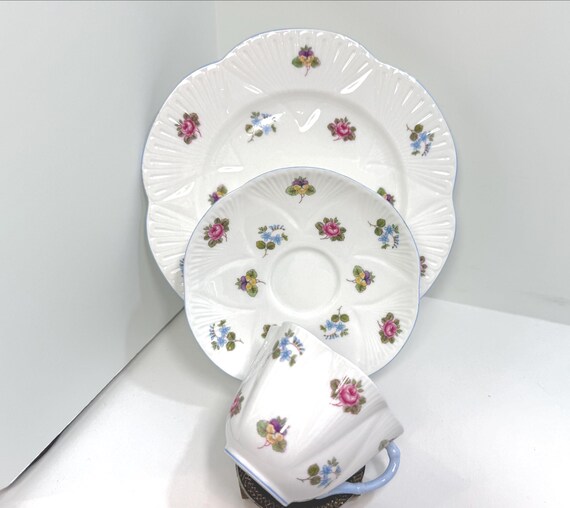 Shelley Place Setting, Shelley China, Shelley Floral, Shelley Rose Pansy Forget Me Not, Gift for Her