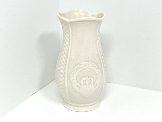 Belleek Vase, Sailboat Vase, Belleek China, Irish Porcelain, Made in Ireland, Blue Mark Belleek, Gift for Her, Housewarming Gift, Irish Vase