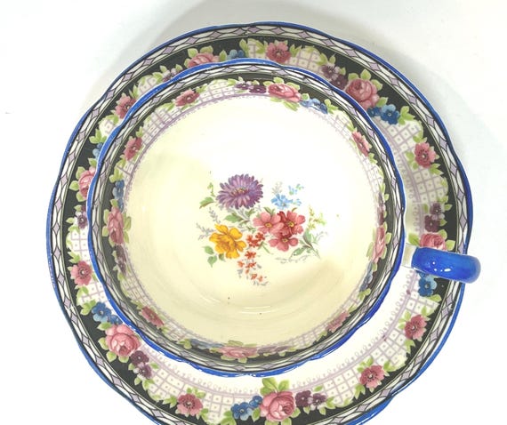 Paragon Teacup and Saucer, Circa 1932, Antique Teacup, English Bone China, Floral Teacup, Gift for Her, Anniversary Gift, Gift for Friend
