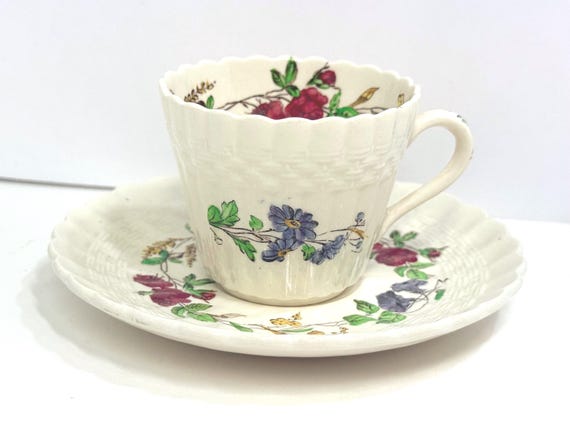 Spode Demitasse Cup and Saucer, Spode Fine Stone Ware, Gift for Her, Anniversary Gift, Birthday Gift, Housewarming Gift, Copeland Spode