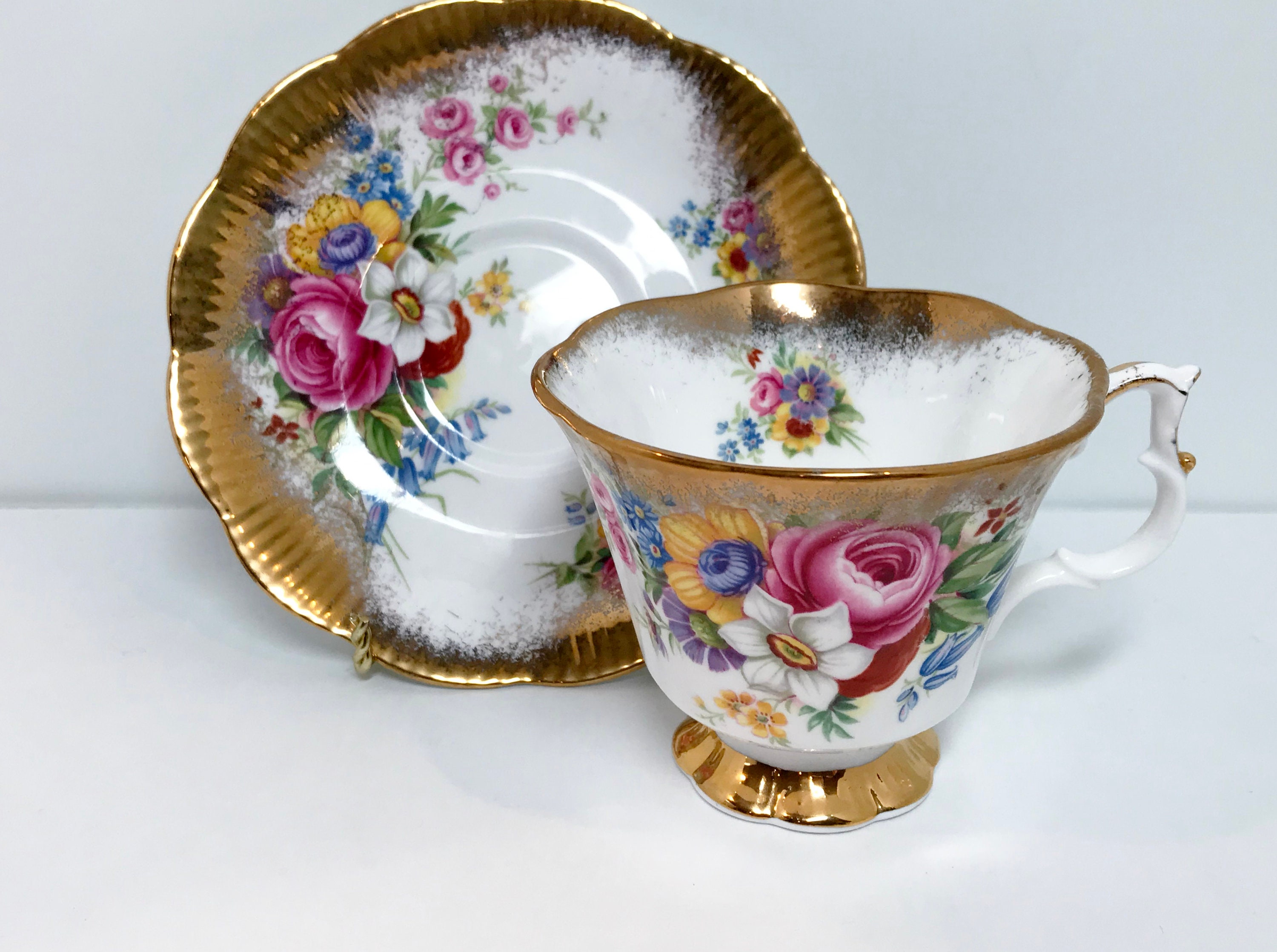 Reserved for P, Royal Albert Teacups, Floral Tea Cup, Antique Tea Cups