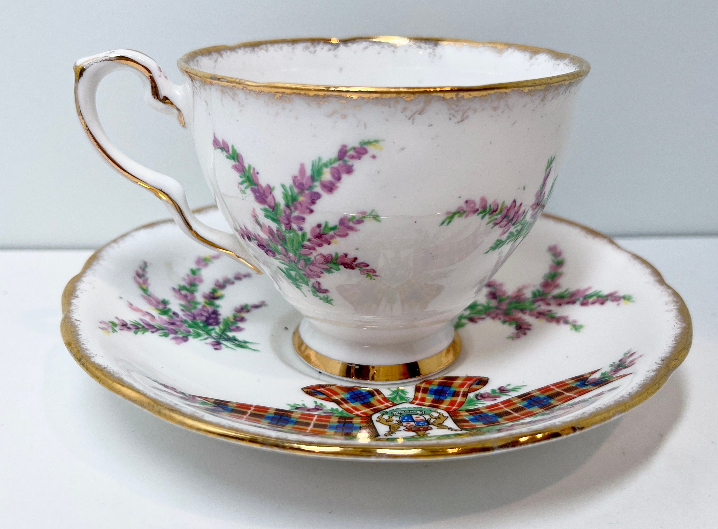 Fraser Clan Teacup and Saucer, Royal Standard Teacup, Scottish Teacups