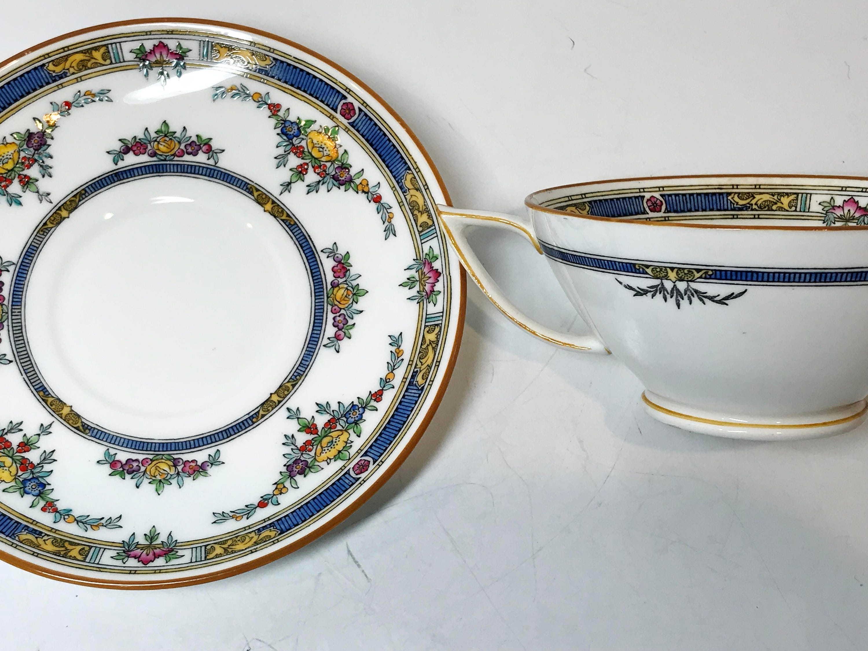 Hand Painted Minton Tea Cup and Saucer, Antique Teacups, Antique Tea