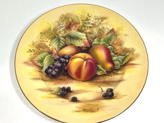 Aynsley Orchard Plate, Aynsley Plate, English Bone China, Vintage Aynsley, Housewarming Gift, Gift for Her, Wall Hanging, Anniversary Gift