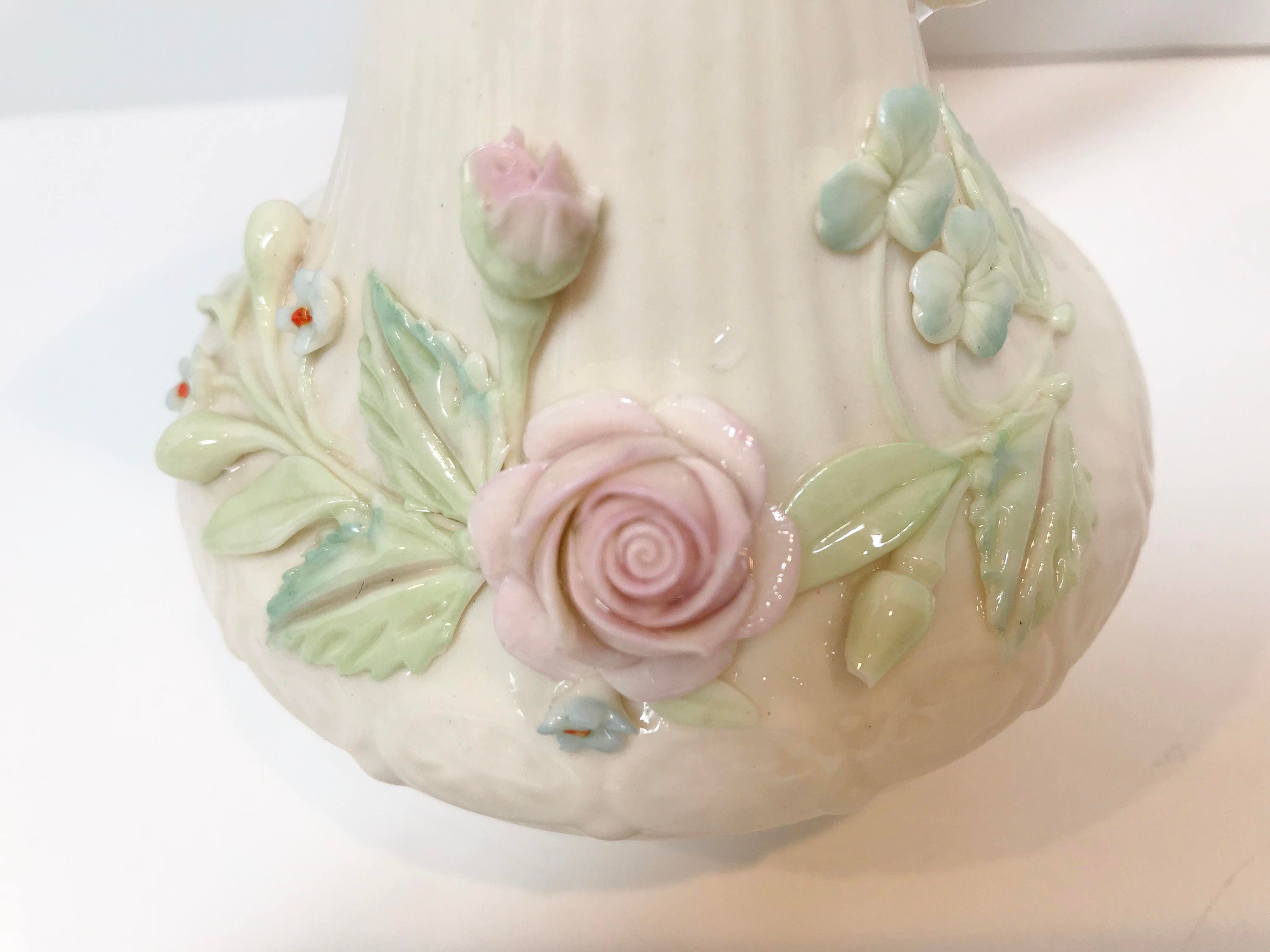 Sold, Reserved for SR, Belleek Aberdeen Vase, Belleek Pitcher, Belleek