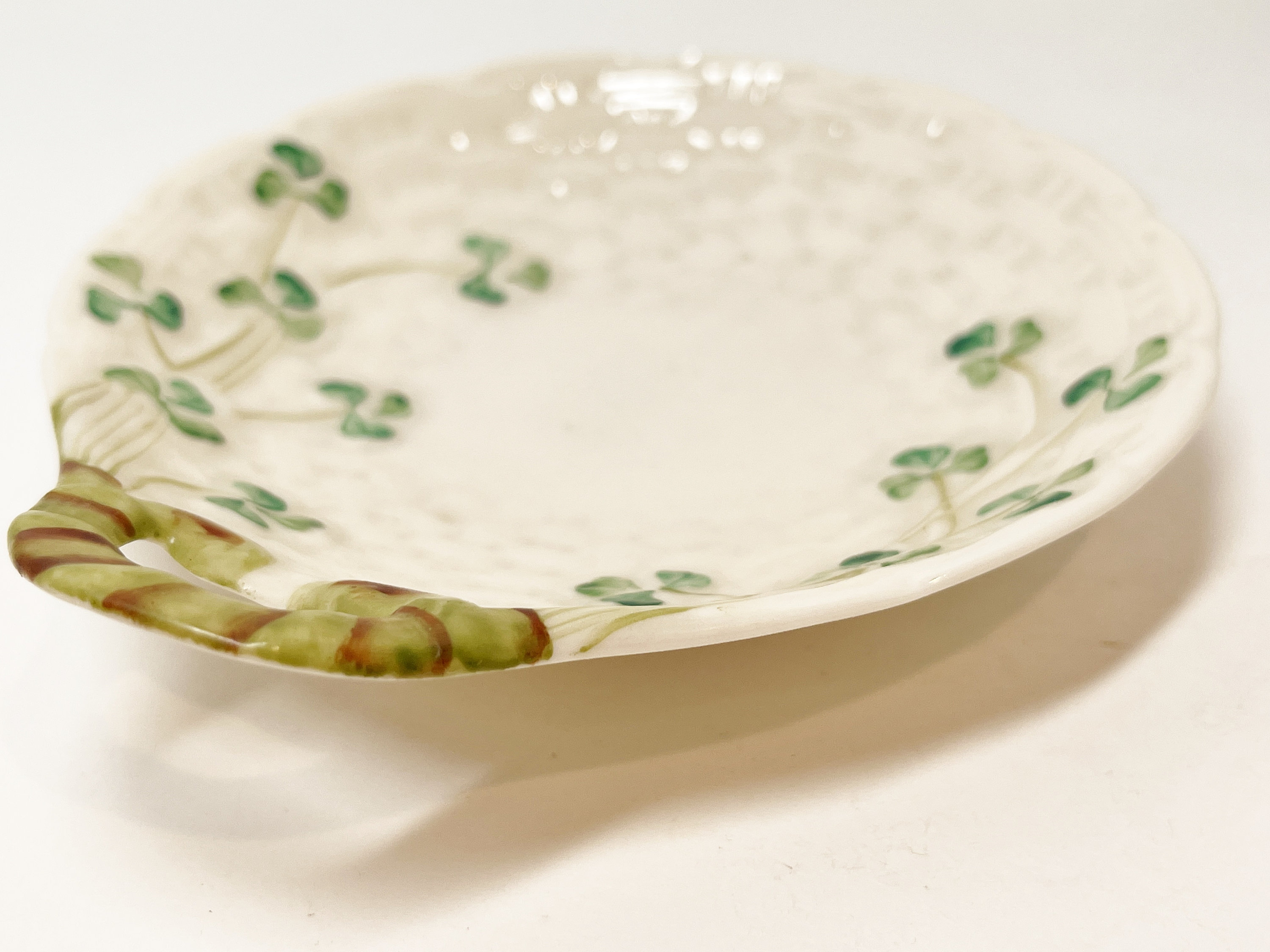 Belleek Shamrock Ware Butter Plate, Belleek China, Irish Belleek Butter