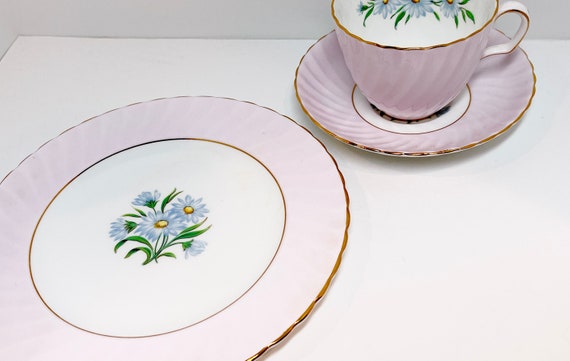 Adderley Plate ONLY, English Bone China, Daisy Teacup, Pink Teacups, Pink Tea Cups, Antique Teacups Vintage, Antique Tea Cups Vintage, Trio