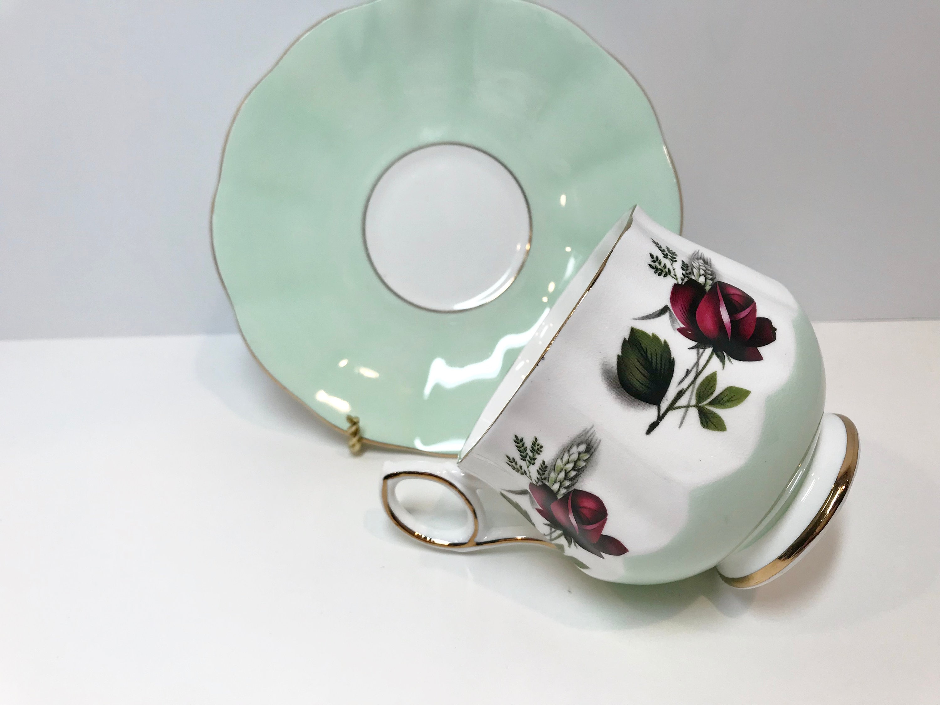 Friendship Cup, Elizabethan Tea Cup, Red Rose Tea Cups, Antique Tea