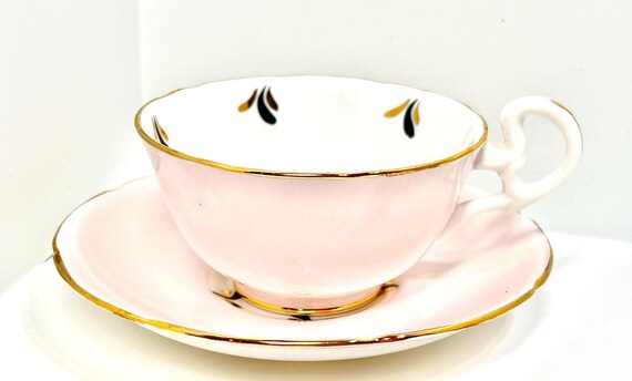 Royal Grafton Teacup and Saucer, Antique Teacup, English Bone China, Antique Teacups, Pink Teacups, Gift for Her, Anniversary Gift