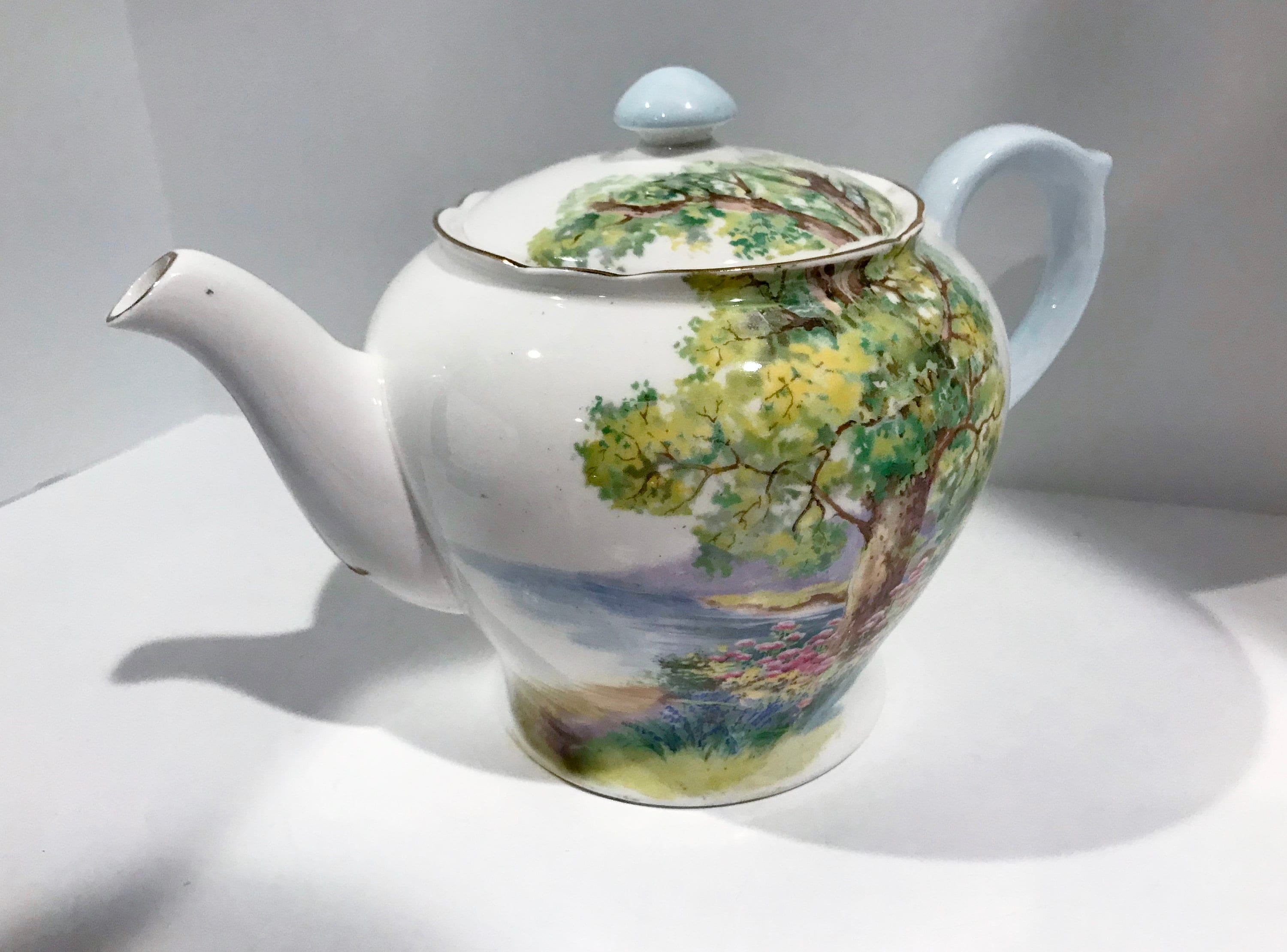 Shelley Teapot, Shelley Woodlands, Shelley China, Shelley Bone China, Shelley Teacups, Antique