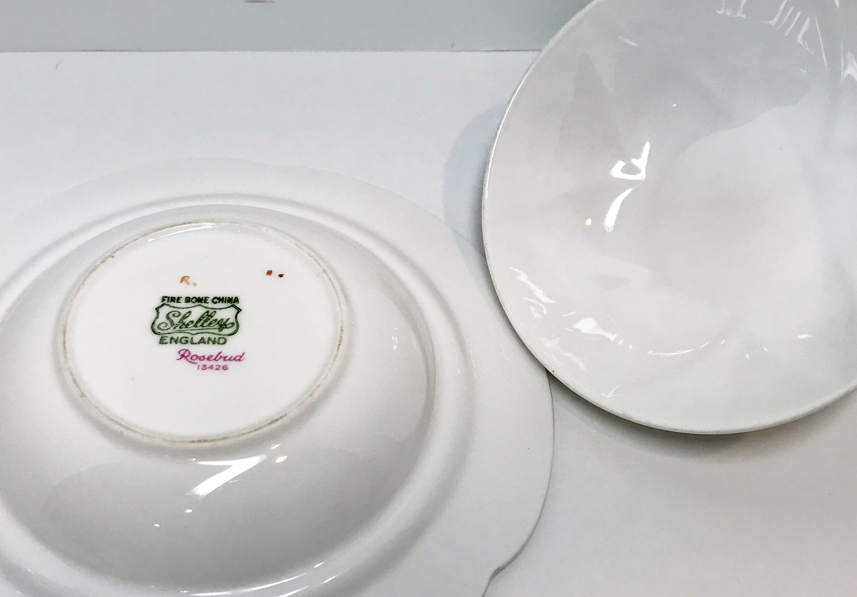 Shelley Muffin Dish, Rosebud Shelley Butter Dish, Shelley ...