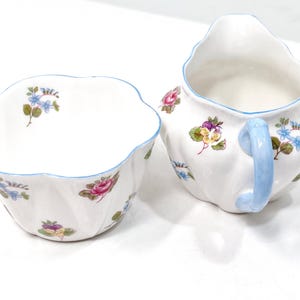Shelley Creamer and Sugar Bowl, Shelley China, Shelley Floral, Shelley Rose Pansy, Gifts for Her, Housewarming Gift, Birthday Gift