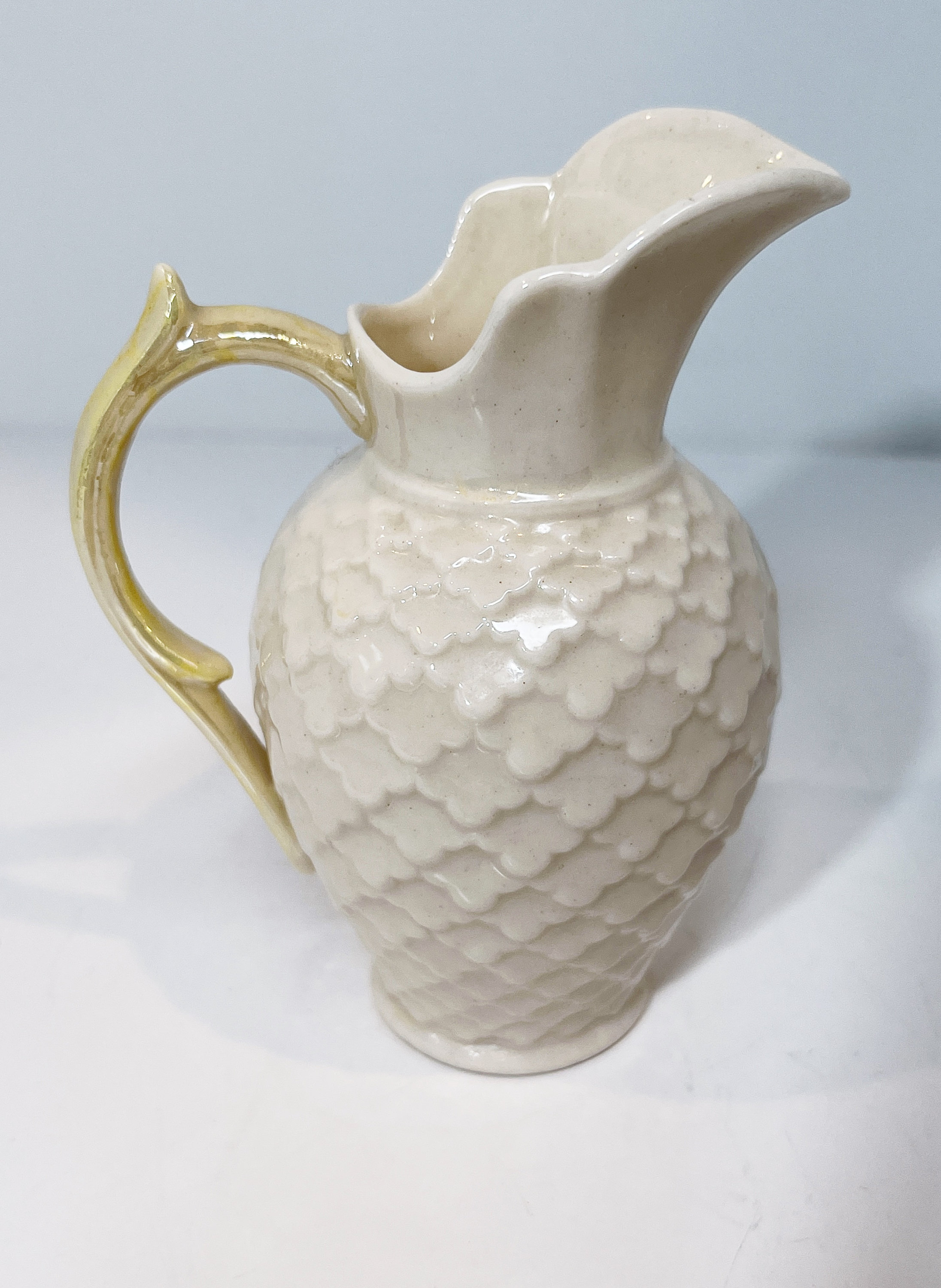 Belleek Creamer Belleek Pitcher Scale Cream Pitcher Irish