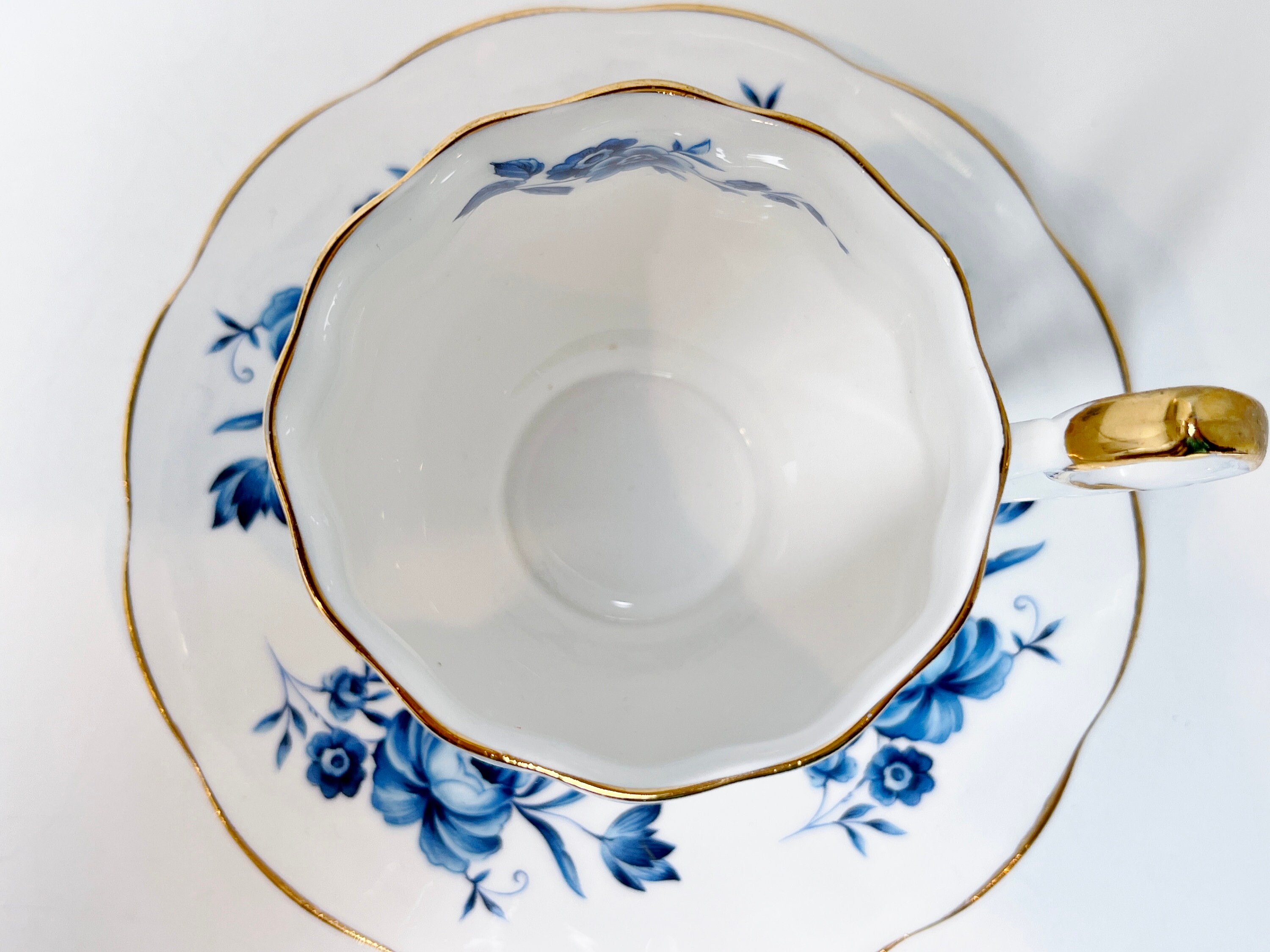 Friendship Cup, Elizabethan Tea Cup, Blue White Ware, Blue Rose Tea Cups, Antique Tea Cups