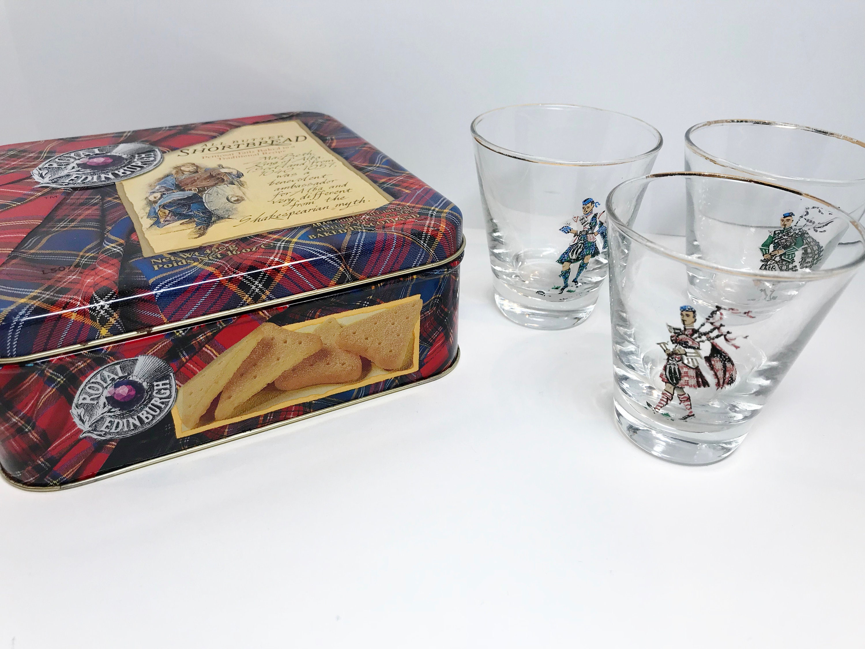 Bagpiper Glass, Scottish Dancer Glass, Scottish Glasses, Scotland Shot