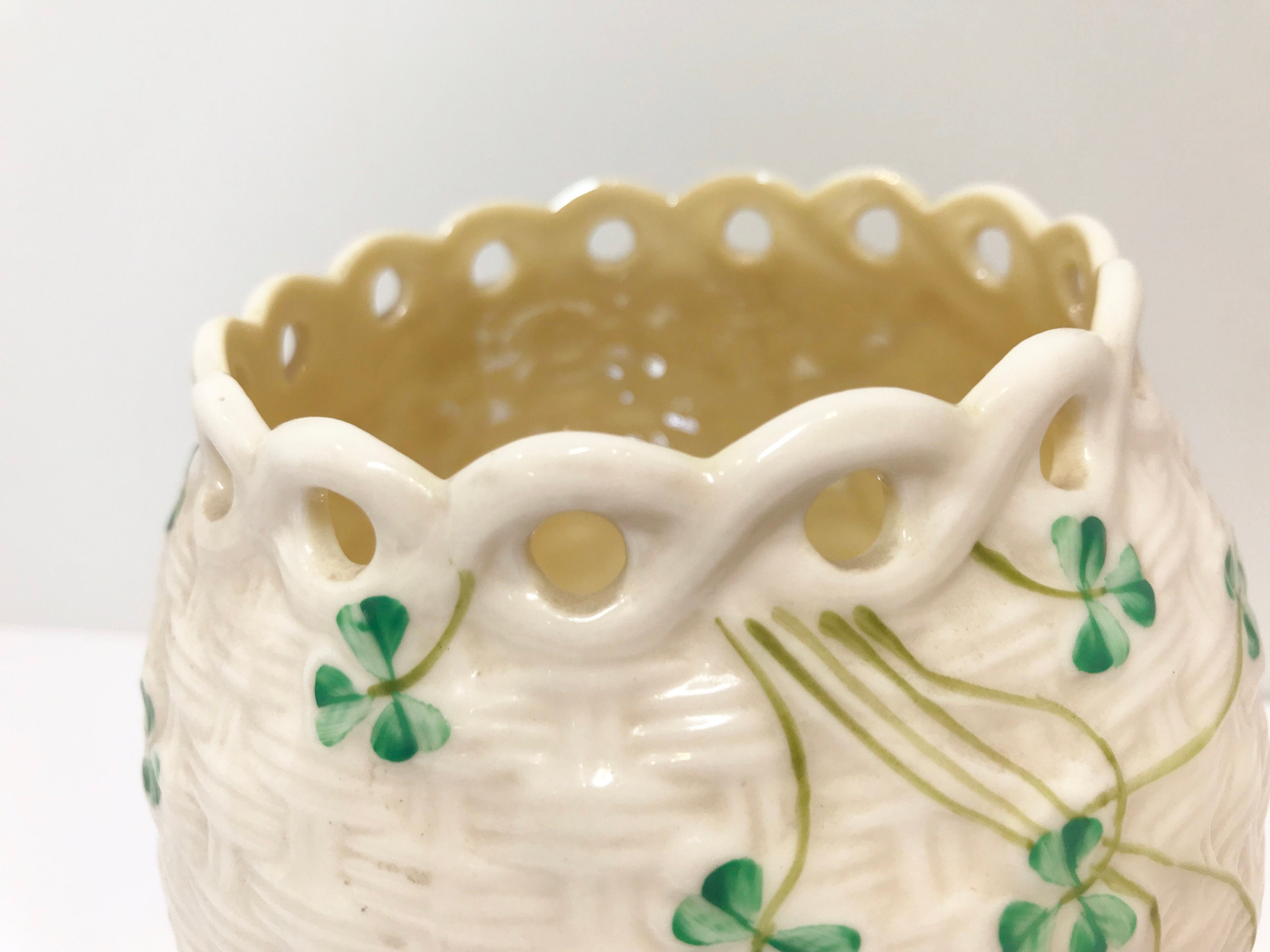 Reserved for SR, Shamrock Belleek Vase, Irish Vase, Belleek China