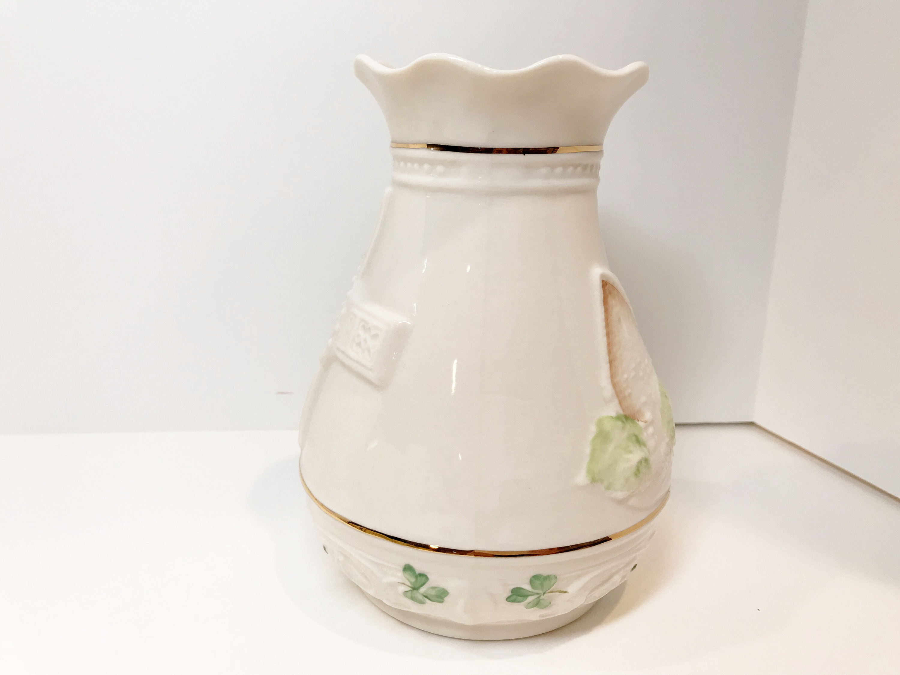 Reserved for SR, Celtic Vase, Church Vase, Celtic Spill, Belleek Vase, Irish Vase, Belleek China