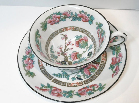 Indian Tree , Tree of Life , Copelands Grosvenor Tea Cup and Saucer , English Bone China , English Teacup , Housewarming Gift for Her