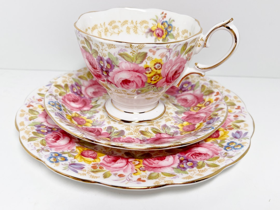Serena Royal Albert Teacup Saucer and Plate Tea Set Antique Etsy