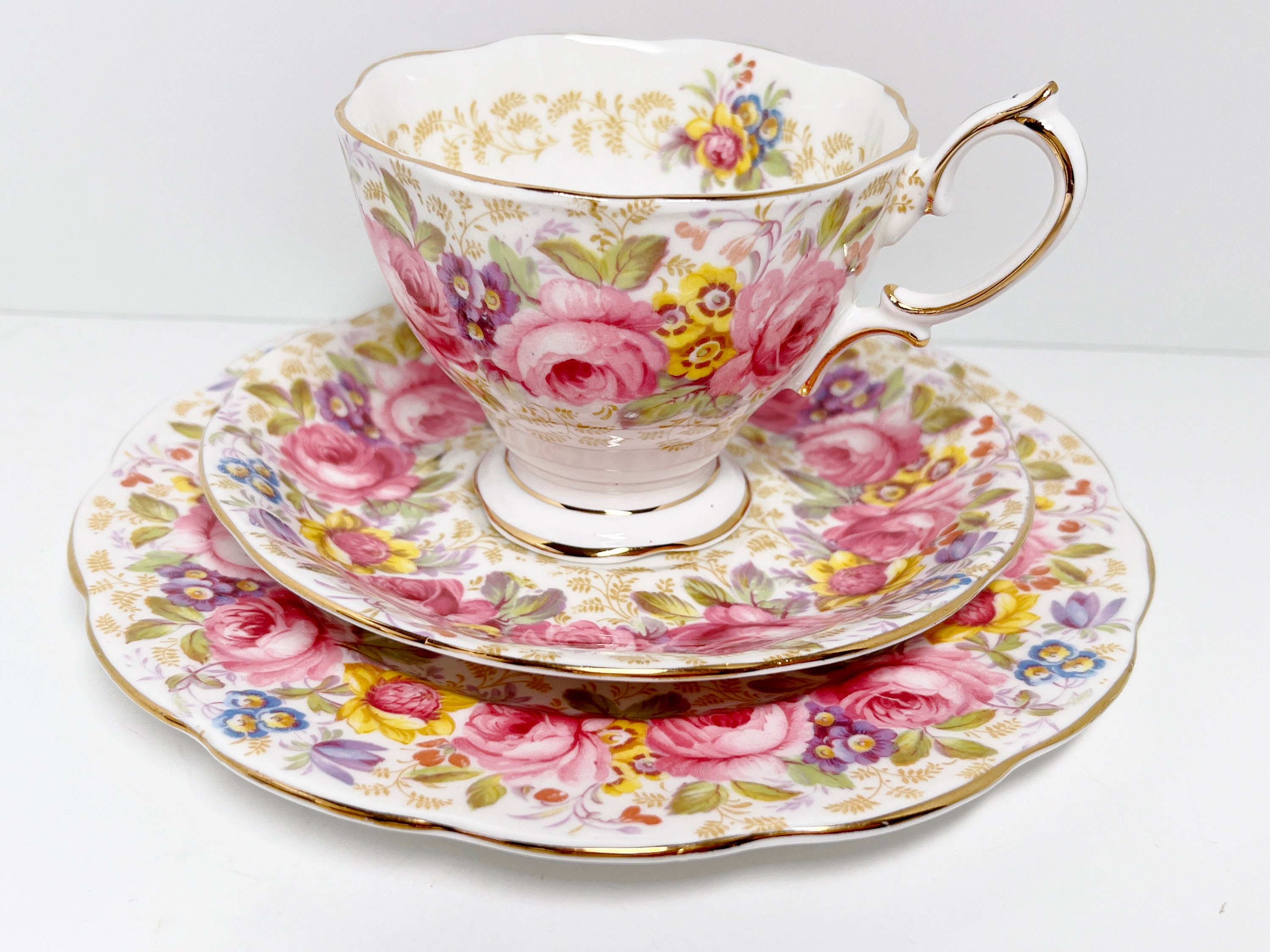 Serena Royal Albert Teacup Saucer And Plate Tea Set Antique Teacups Tea Cups And Saucers