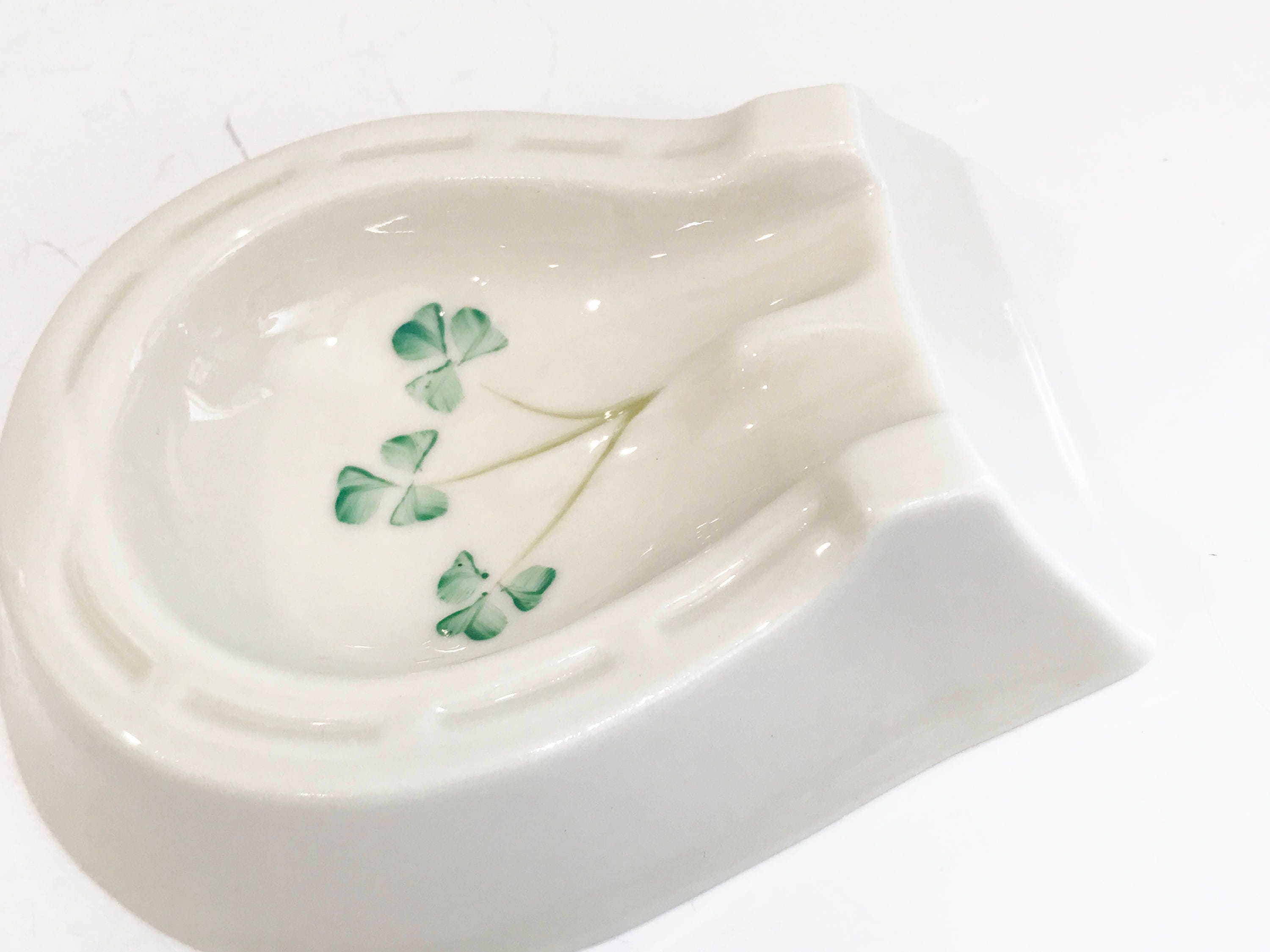 Reserved for SR, Belleek Ashtray, Belleek Spoon Holder, Irish Porcelain