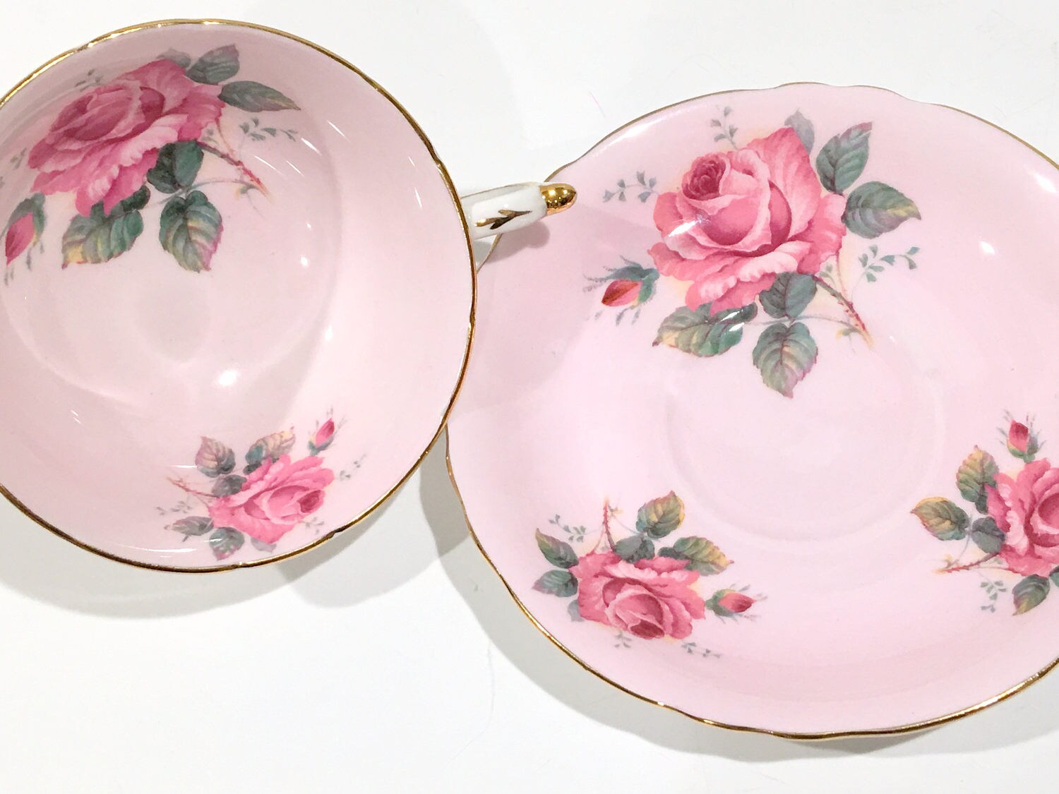 Pink Rose Paragon Tea Cup And Saucer Pink Paragon Cups Antique Teacups Vintage Tea Party 