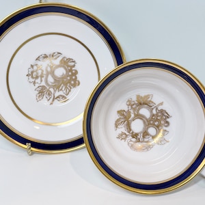 Spode Golden Harvest, Spode with Blue Trim,  English Spode, English Teacup, Spode Tea Cup, Golden Harvest Teacup