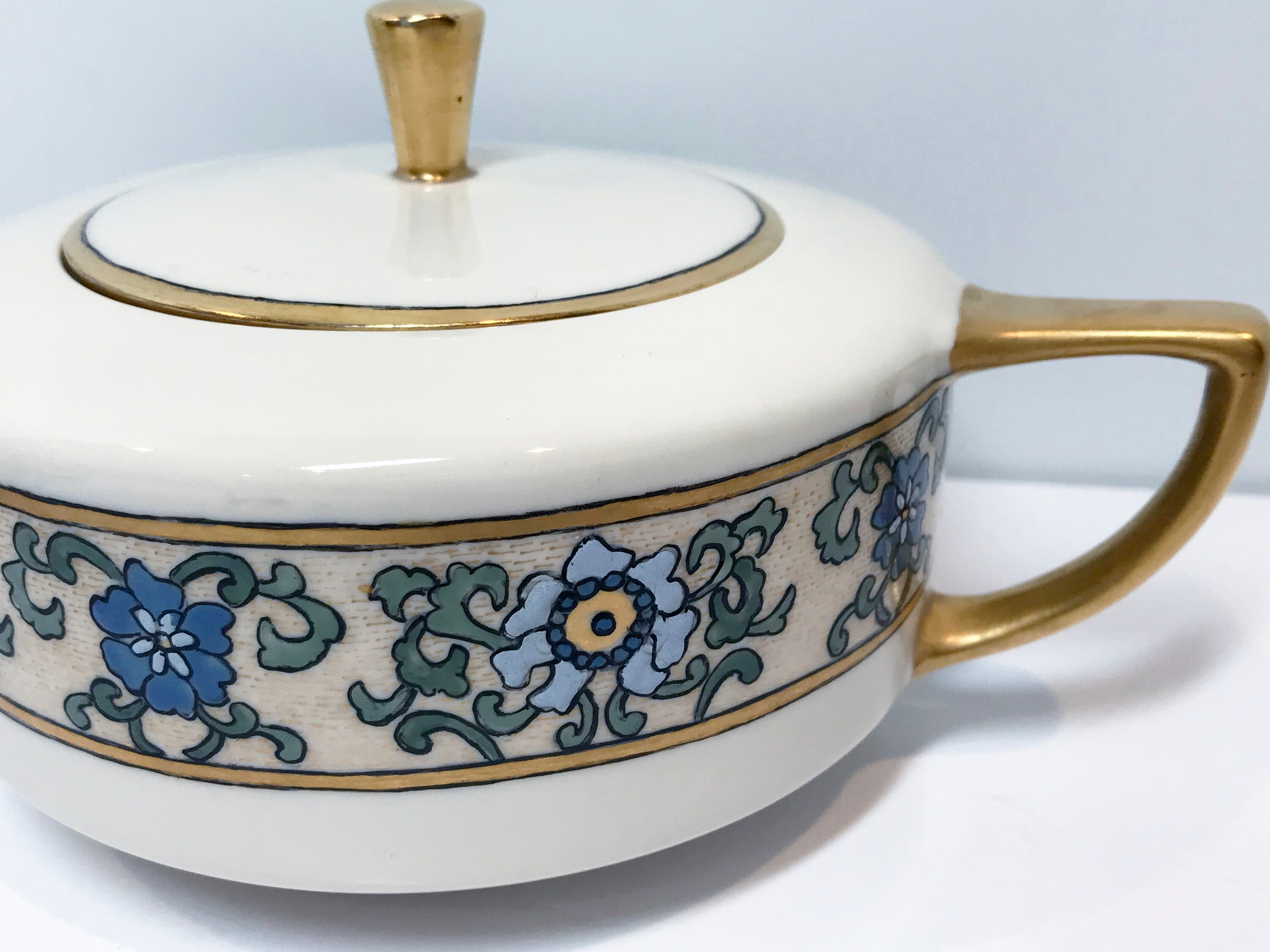 Willets Belleek Tea Set, Artist Signed Willets Teapot, Willets Teapot