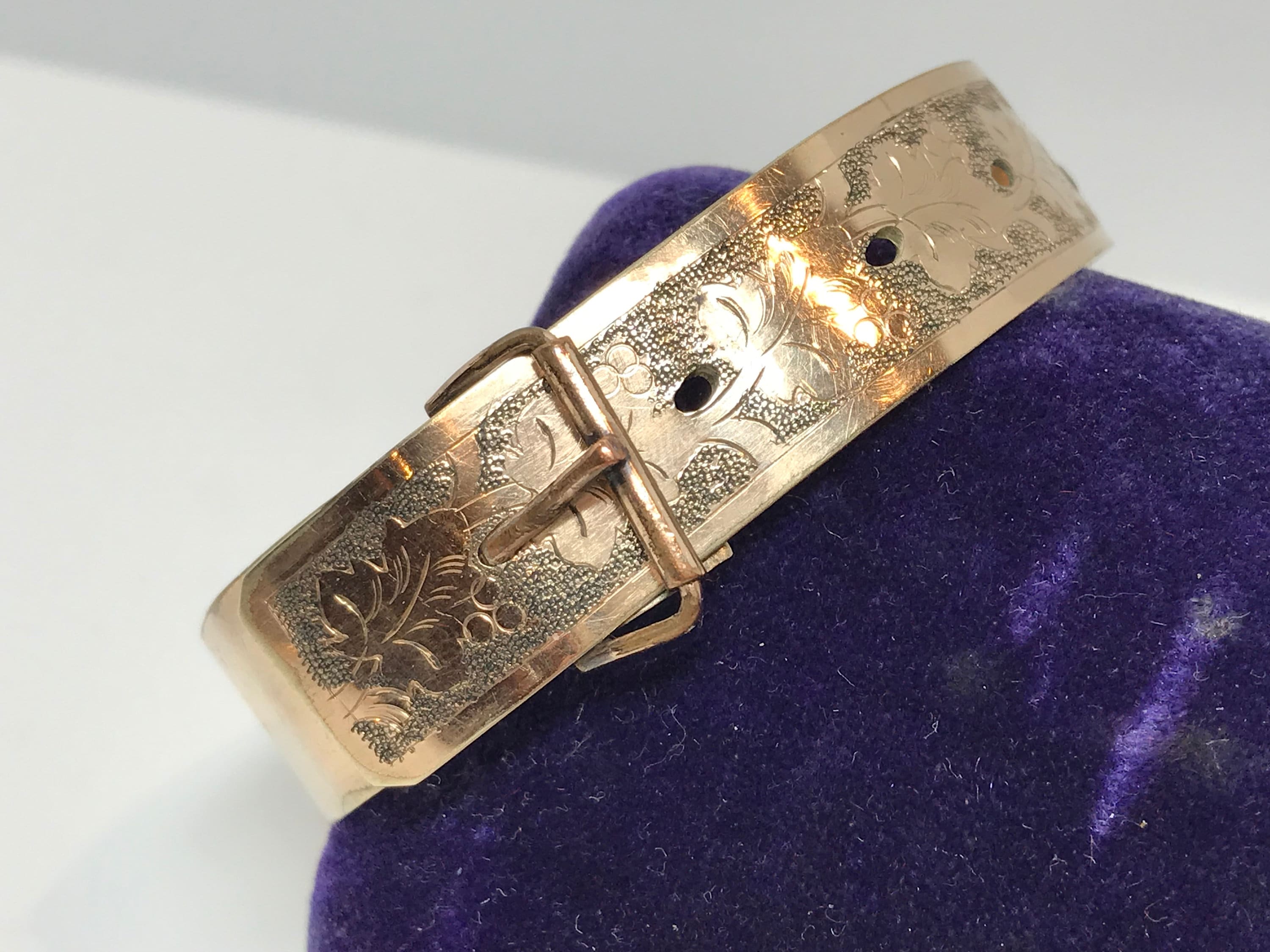 Buy 9ct Rolled Gold Filigree Bangle Sterling Silver Hinged Bangle Engraved  Bracelet Celtic Style Bangle With Safety Chain BH-3200-A9 Online in India -  Etsy