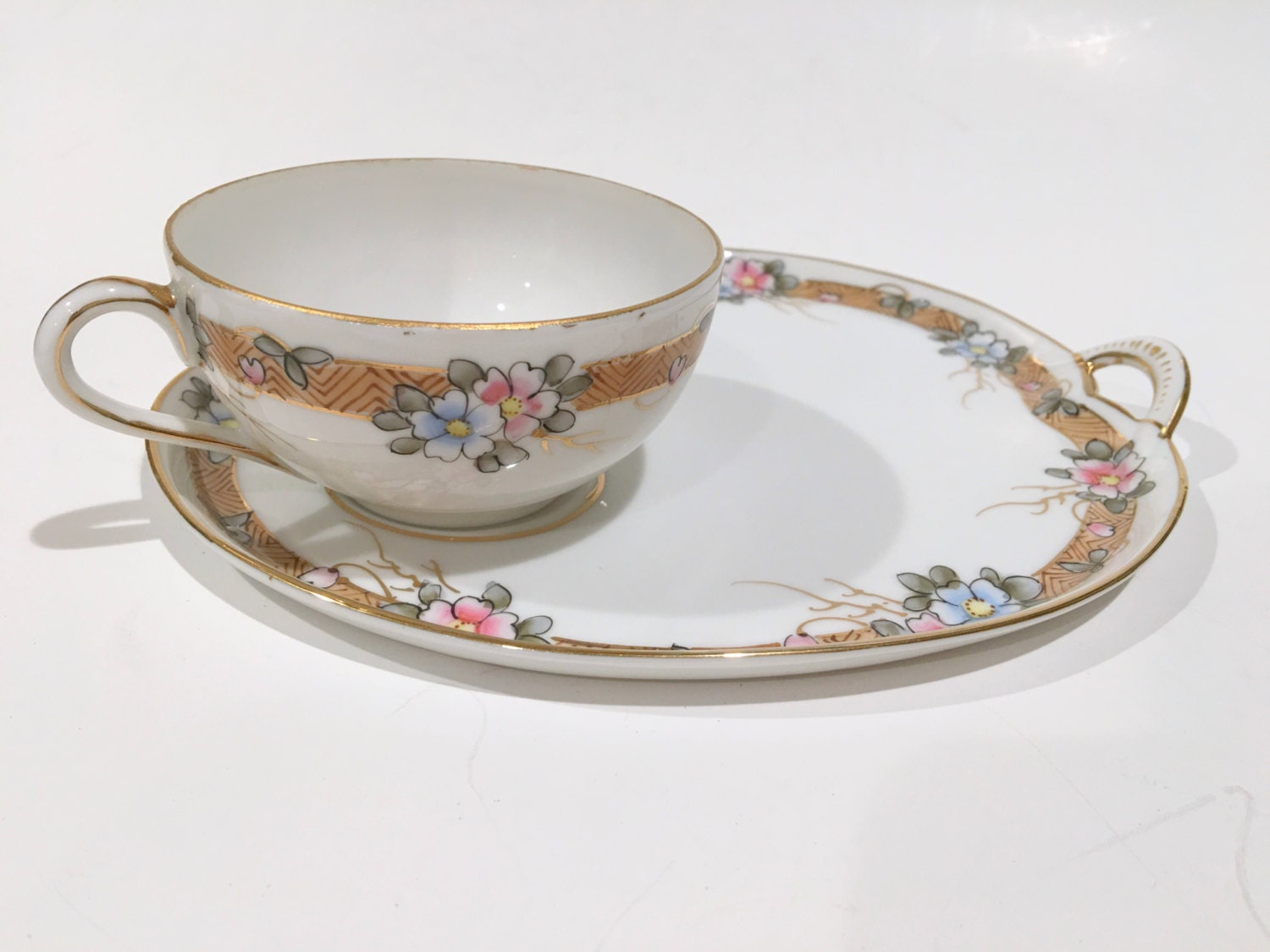 SALE, Nippon Snack Tray, Tea and Toast Set, Nippon Tea Cup and Saucer
