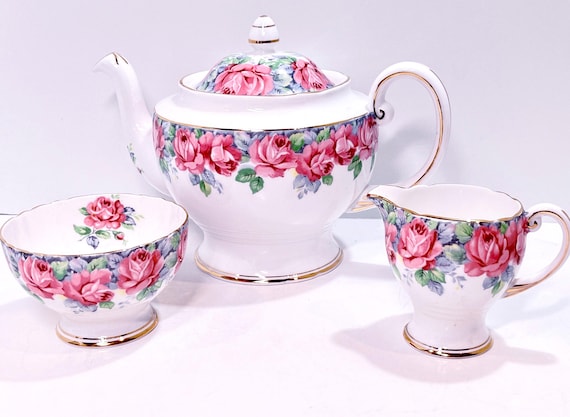 Rose of Sharon Teapot Set: Royal Standard Floral Tea for Two