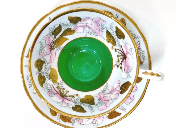 Royal Stafford Teacup and Saucer, Hand Painted Teacup, Floral Teacup, Gift for Her, Anniversary Gift, Birthday Gift, Housewarming Gift