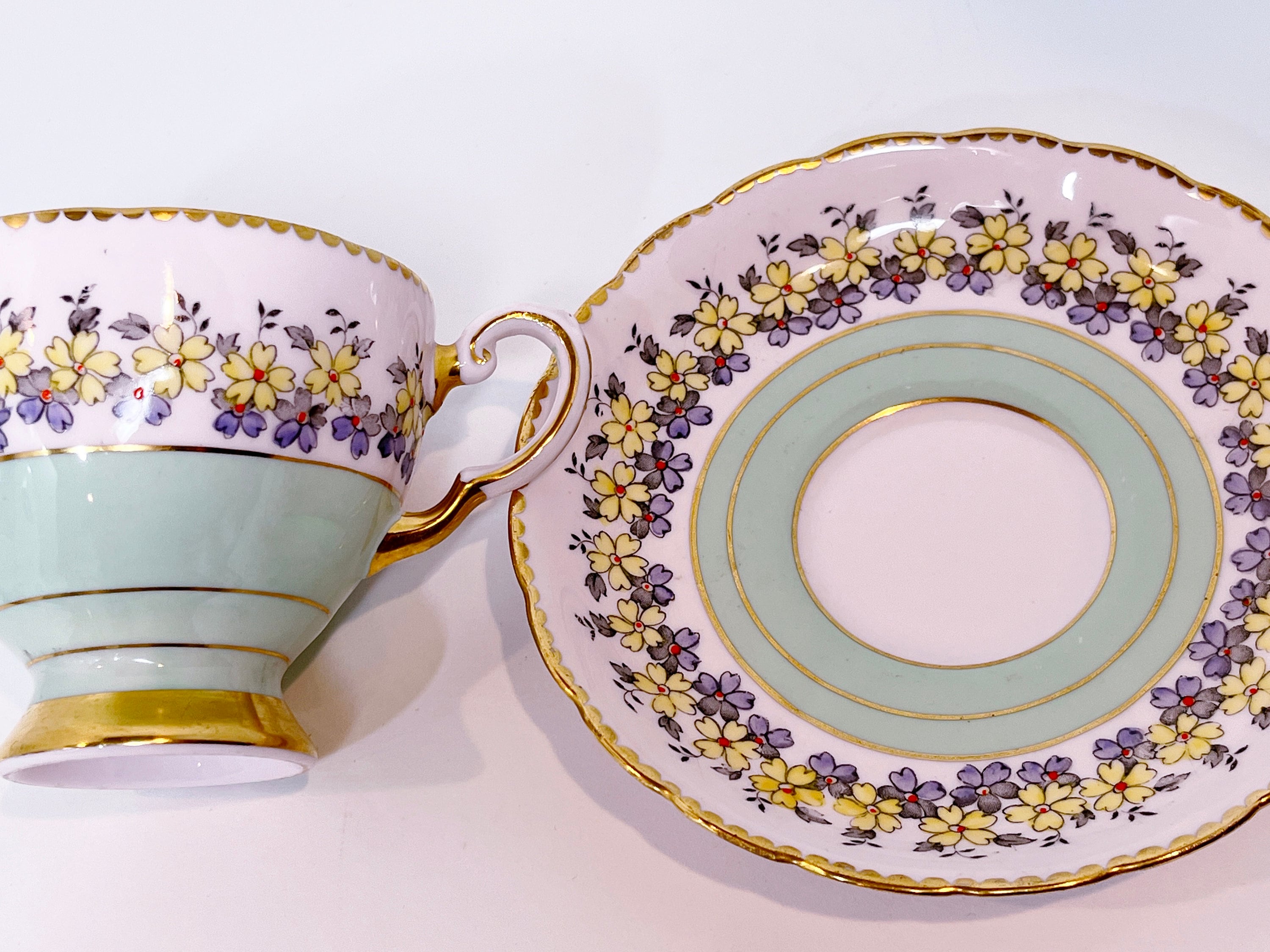 Tuscan DEMITASSE Teacup, Pink Tea Cup and Saucer 18114 – The