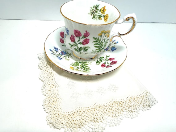 Teacup and Saucer: Paragon English Flowers