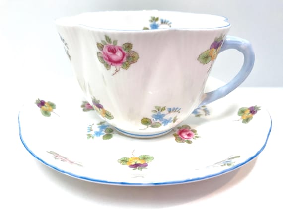 Shelley Tea Cup , Forget Me Not Teacup , Shelley Rose Pansy , Shelley Teacup , Shelley Floral , Floral Teacup , Shelley China