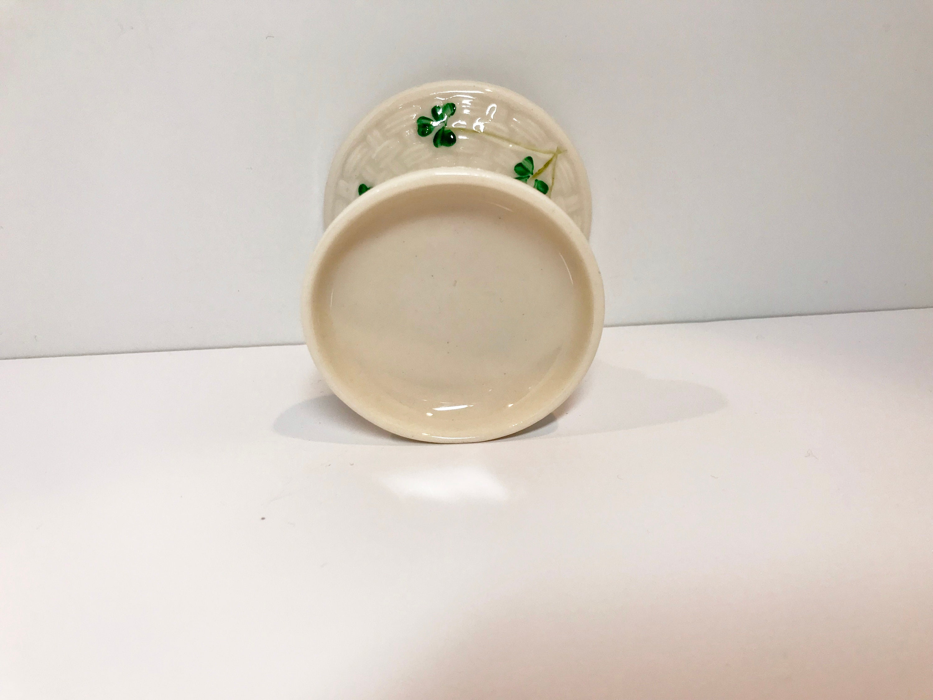 Reserved for SR, Belleek Votive Base, Shamrock Ware Belleek, Gold Mark