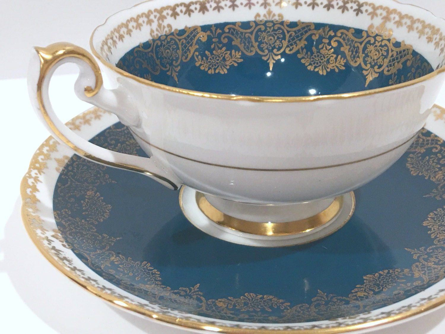 Mismatched Teacups And Saucers / Rosina Tea Cup and Saucer, English