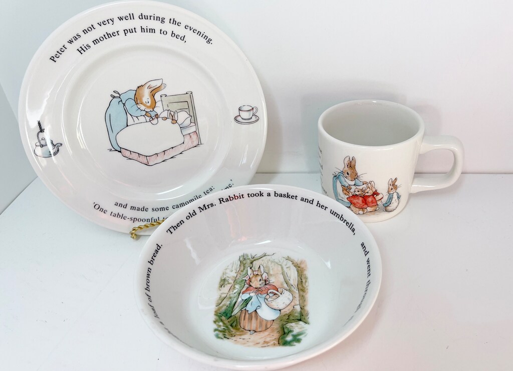 Beatrix Potter Peter Rabbit Set Da Tavola Per Picnic, Microonde E Lavastoviglie, Regalo Bambino