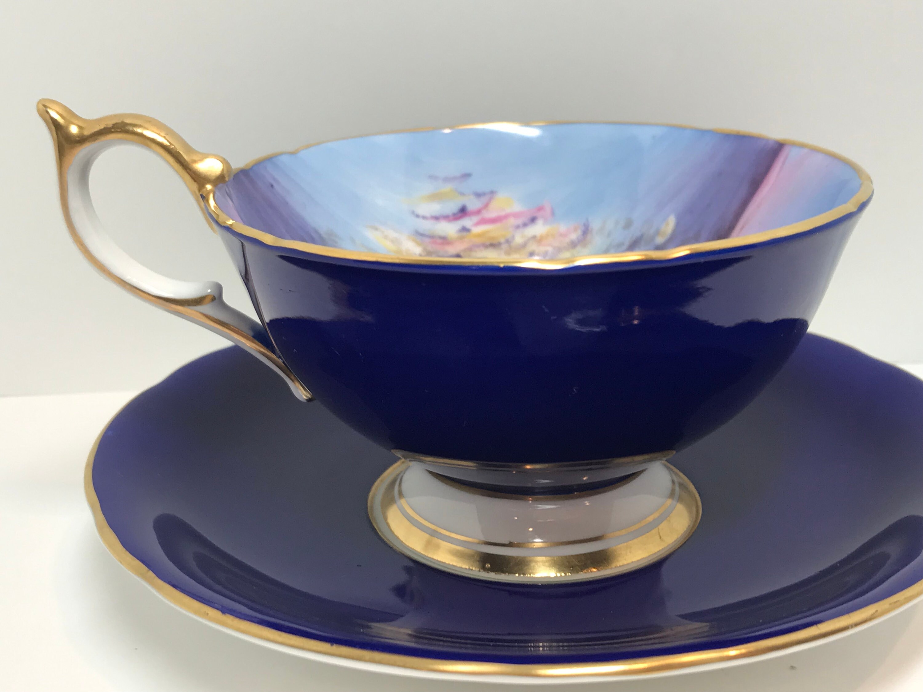 Sailing Ship by Aynsley Tea Cup and Saucer, Tall Ship Cups, Sailboat